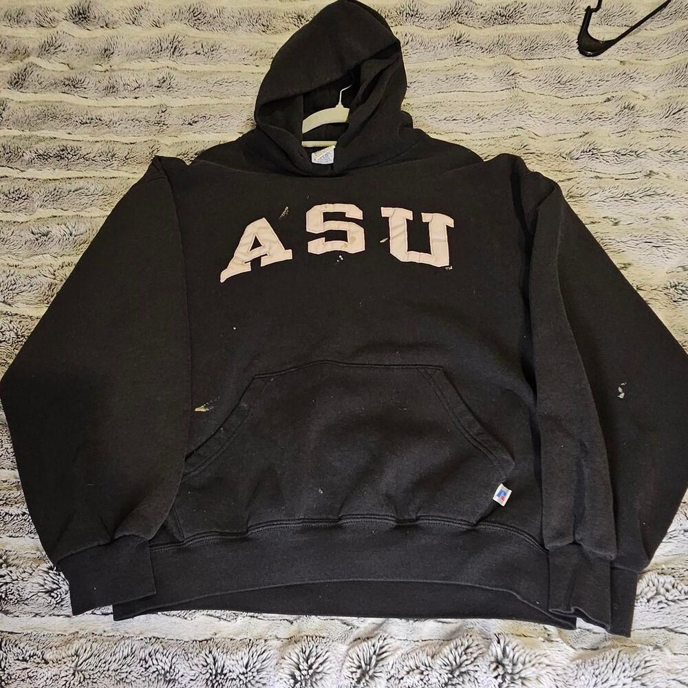 Russell-athletic Men's Black and Pink Hoodie